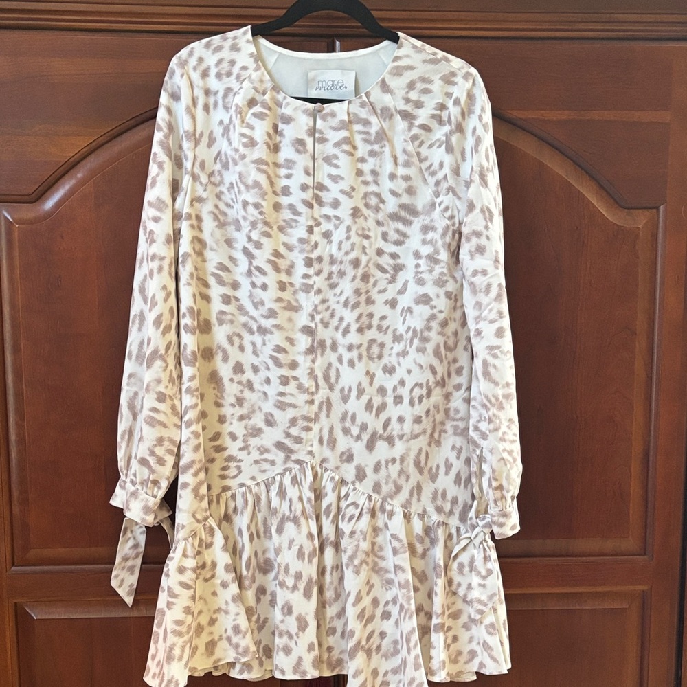 Animal Print Long Sleeve Dress